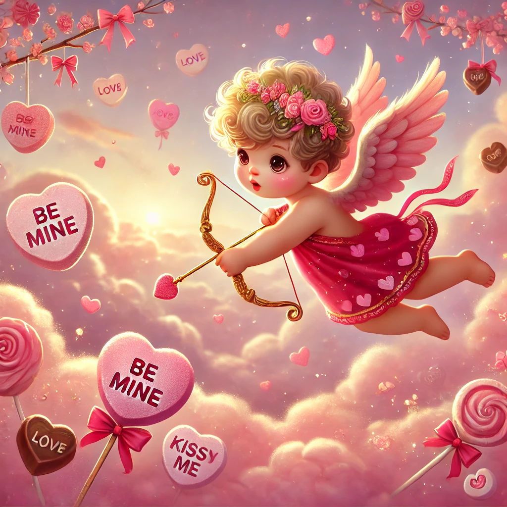 AI Generated cupid and candy